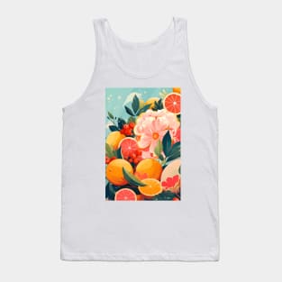 Citrus Fruits Flowers Tank Top